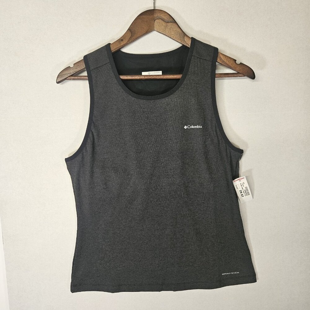 Columbia Tank Top Womens‎ Size L Outdoor Hike Travel Black Omni Wick Inner Sport